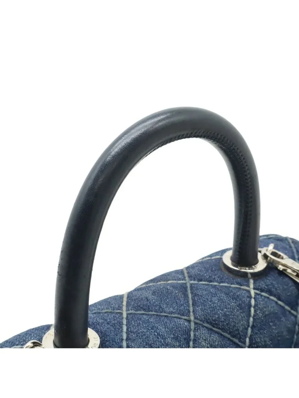Chanel Wild Stitch Top Handle Flap Bag Coco XS Handbag 2-Way Chain Shoulder